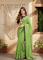 Load image into Gallery viewer, Women's Vichitra Saree with Blouse (LightGreen, 5-6 Mtrs) Kashvii