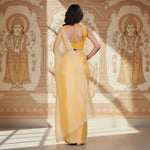 Load image into Gallery viewer, Women's Tissue Pure Silk Embellished Bollywood Saree With Unstitched Blouse 5.5Mtr (Yellow) Kashvii