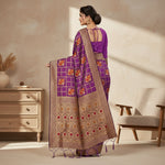 Load image into Gallery viewer, Women's Banarasi Silk Saree (Purple, 5-6mtrs) Kashvii