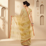 Load image into Gallery viewer, Women's Kota Doria Cotton Saree With Blouse (Chikoo,6-3 Mtrs) Kashvii