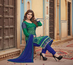 Load image into Gallery viewer, Women's Glaze Cotton Unstitched Salwar Suit-Material With Dupatta (Green,2.2 Mtrs) Kashvii