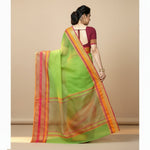 Load image into Gallery viewer, Women's Kota Doria Cotton Border Saree With Blouse (Light Green, 5-6 Mtrs) Kashvii