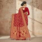 Load image into Gallery viewer, Women's Banarasi Silk Saree With Blouse (Maroon, 5-6Mtrs) Kashvii