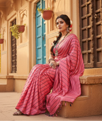 Load image into Gallery viewer, Women's Vichitra Saree with Blouse (Gajari, 5-6 Mtrs) Kashvii
