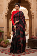Load image into Gallery viewer, Women's Vichitra Saree with Blouse (Red, 5-6 Mtrs) Kashvii