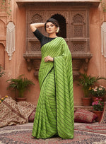 Load image into Gallery viewer, Women's Vichitra Saree with Blouse (LightGreen, 5-6 Mtrs) Kashvii