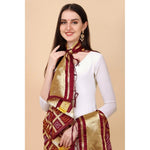 Load image into Gallery viewer, Women's Silk Pure weaving Work Duppatta (Maroon, Length: 2-2.3 Mtrs) Kashvii