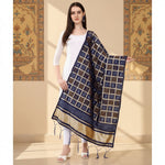 Load image into Gallery viewer, Women's Silk Pure weaving Work Duppatta (Navy Blue, Length: 2-2.3 Mtrs) Kashvii