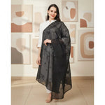 Load image into Gallery viewer, Women's Cotton Embroidered Dupatta (Black, Length: 2.25 to 2.50 Mtr) Kashvii