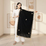 Load image into Gallery viewer, Women's Velvet Gotta Patti Dupatta (Black, Length: 2.25 to 2.50 Mtr) Kashvii
