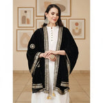 Load image into Gallery viewer, Women's Velvet Gotta Patti Dupatta (Black, Length: 2.25 to 2.50 Mtr) Kashvii