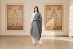 Load image into Gallery viewer, Women's Cotton Embroidered Dupatta (Grey, Length: 2.25 to 2.50 Mtr) Kashvii