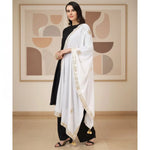Load image into Gallery viewer, Women's Velvet Gotta Patti Dupatta (White, Length: 2.25 to 2.50 Mtr) Kashvii