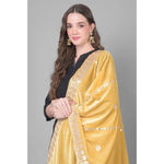 Load image into Gallery viewer, Women's Velvet Gotta Patti Dupatta (Gold, Length: 2.25 to 2.50 Mtr) Kashvii