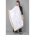 Load image into Gallery viewer, Women's Velvet Gotta Patti Dupatta (Off White, Length: 2.25 to 2.50 Mtr) Kashvii