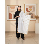 Load image into Gallery viewer, Women's Velvet Gotta Patti Dupatta (White, Length: 2.25 to 2.50 Mtr) Kashvii