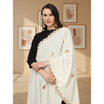 Load image into Gallery viewer, Women's Velvet Gotta Patti Dupatta (Off White, Length: 2.25 to 2.50 Mtr) Kashvii