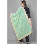 Load image into Gallery viewer, Women's Velvet Gotta Patti Dupatta (Sea Green, Length: 2.25 to 2.50 Mtr) Kashvii