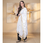 Load image into Gallery viewer, Women's Velvet Gotta Patti Dupatta (Off White, Length: 2.25 to 2.50 Mtr) Kashvii