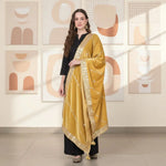 Load image into Gallery viewer, Women's Velvet Gotta Patti Dupatta (Gold, Length: 2.25 to 2.50 Mtr) Kashvii