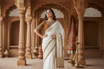 Load image into Gallery viewer, Women's Chiffon Printed Saree With Unstitched Blouse 5.5Mtr (Brown)