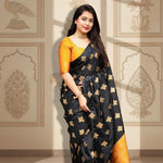 Load image into Gallery viewer, Women's Silk Printed Saree With Unstitched Blouse 5.5Mtr (Yellow) Kashvii