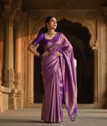 Load image into Gallery viewer, Women's Silk Printed Saree With Unstitched Blouse 5.5Mtr (Blue) Kashvii