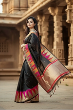 Load image into Gallery viewer, Women's Multicolor Silk Printed Saree With Unstitched Blouse -5.5Mtr Kashvii