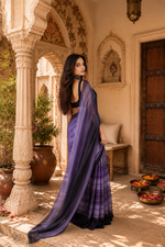 Load image into Gallery viewer, Georgette Ready To Wear Saree With Unstitched Blouse(Lavender)
