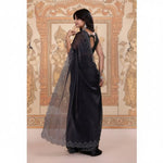 Load image into Gallery viewer, Women's Jimmy choo Embellished Bollywood Saree With Unstitched Blouse 5.5Mtr (Black) Kashvii