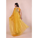 Load image into Gallery viewer, Women's Jimmy choo Embellished Bollywood Saree With Unstitched Blouse 5.5Mtr (Mustard) Kashvii