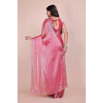 Load image into Gallery viewer, Women's Jimmy choo Embellished Bollywood Saree With Unstitched Blouse 5.5Mtr (Pink) Kashvii