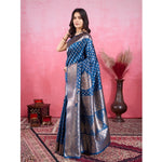 Load image into Gallery viewer, Women's Banarasi Silk Printed Saree With Unstitched Blouse 5.5Mtr (Pinch)