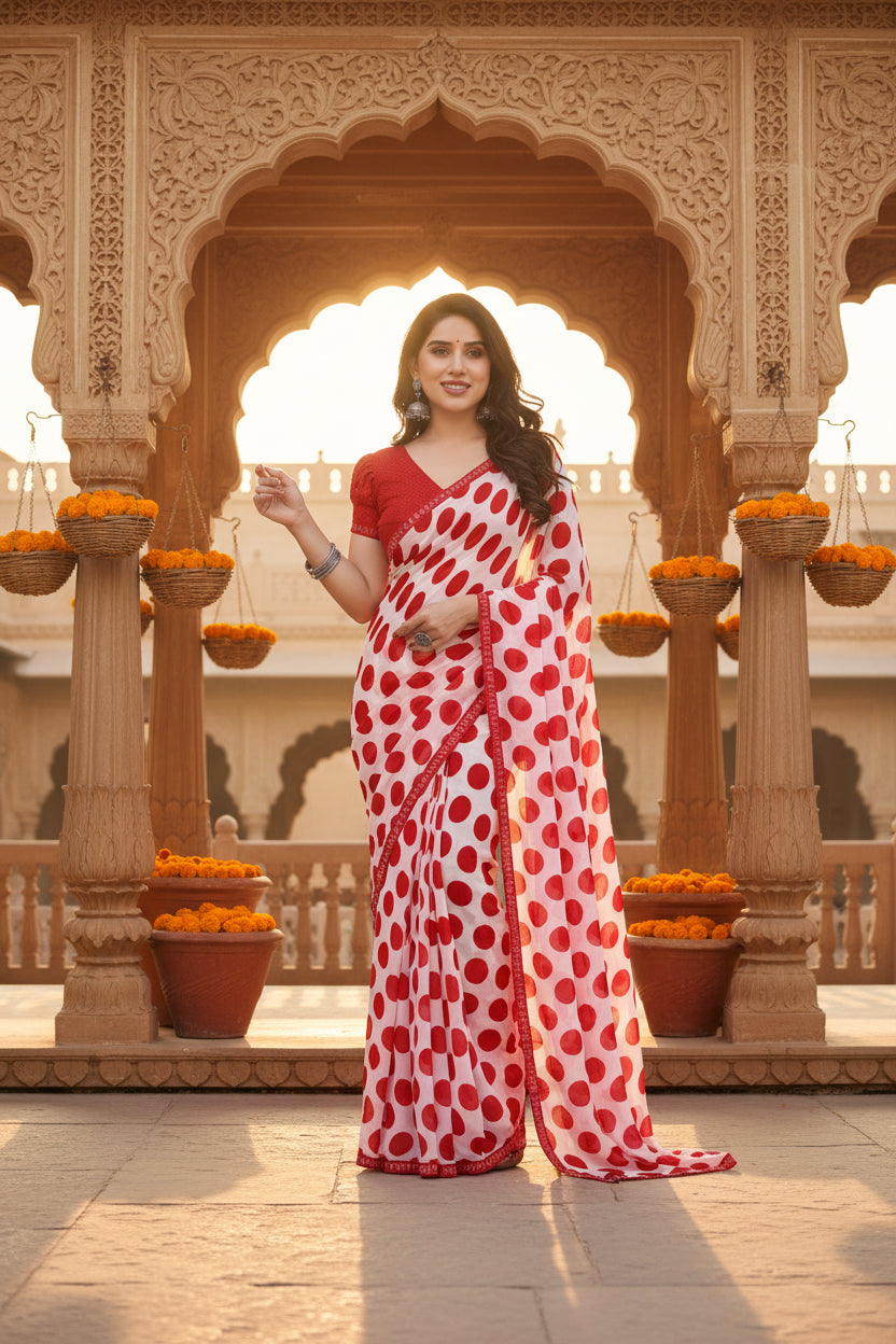 Pid 62530 generic women s georgette printed saree with unstitched blouse 5 5 mtr red 1 1000x1000