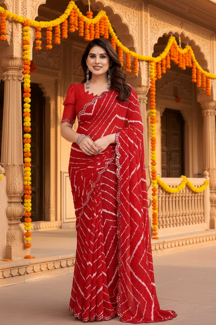 Pid 62628 generic women s georgette printed saree with unstitched blouse 5 5 mtr red 1 1000x1000