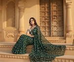 Load image into Gallery viewer, Georgette Printed Green Saree Kashvii