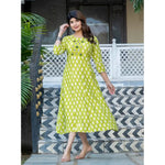 Load image into Gallery viewer, Rayon Print With Embroidery Work A-Line Parrot Kurti Kashvii