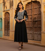 Load image into Gallery viewer, Casual Rayon Black Kurti Kashvii