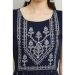 Load image into Gallery viewer, Casual Rayon Blue Kurti Kashvii