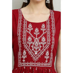 Load image into Gallery viewer, Casual Rayon Maroon Kurti Kashvii