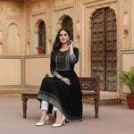 Load image into Gallery viewer, Casual Rayon Black Kurti Kashvii