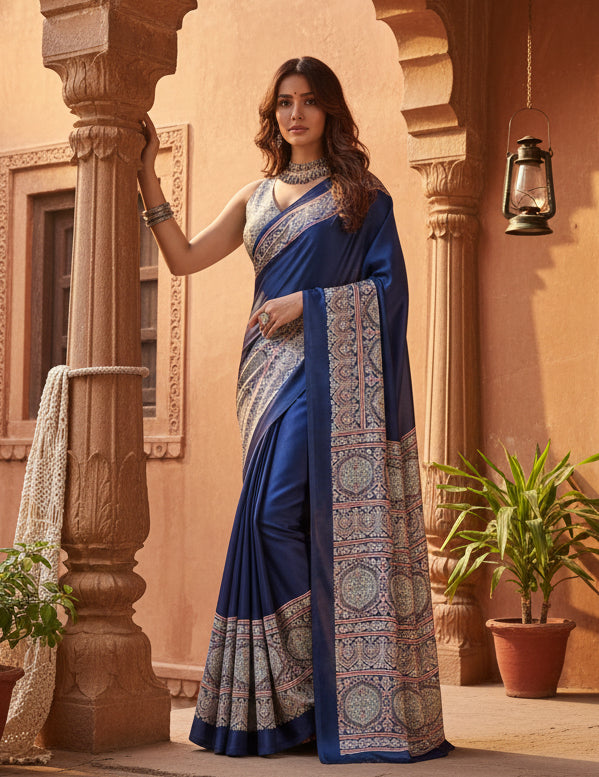 Pid 65016 women s satin crepe printed saree with unstitched blouse 5 5 mtr blue 1 1000x1000