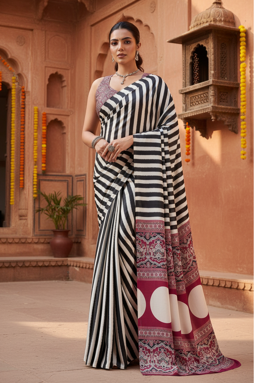 Pid 65021 women s satin crepe printed saree with unstitched blouse 5 5 mtr black 1 1000x1000