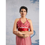 Load image into Gallery viewer, Women's Satin Crepe Printed Saree With Unstitched Blouse 5.5Mtr (Red)