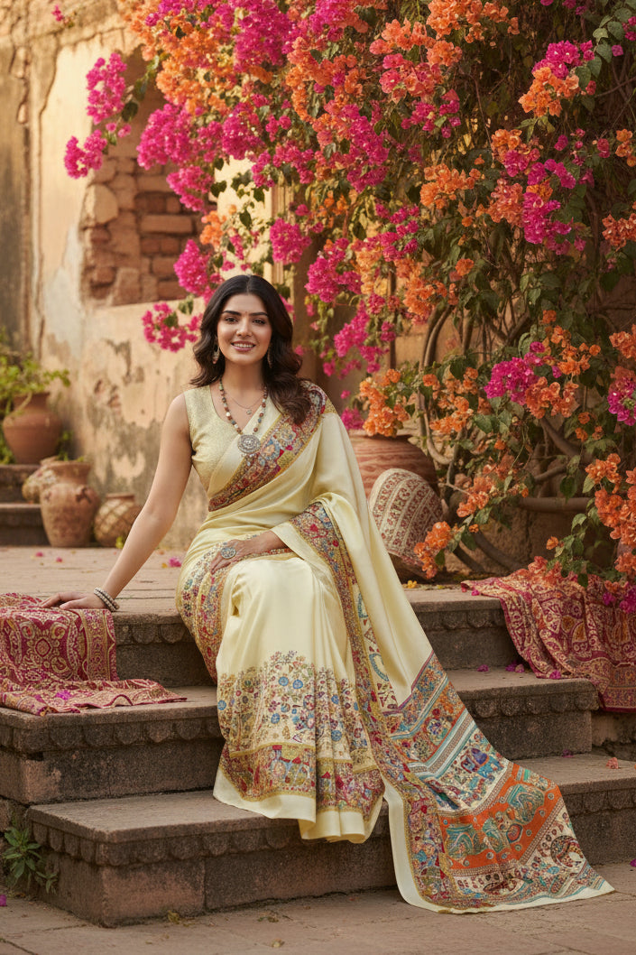 Pid 65039 women s satin crepe printed saree with unstitched blouse 5 5 mtr cream 1 1000x1000