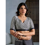 Load image into Gallery viewer, Women's Satin Crepe Printed Saree With Unstitched Blouse 5.5Mtr (Black)