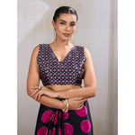 Load image into Gallery viewer, Women's Satin Crepe Printed Saree With Unstitched Blouse 5.5Mtr (Pink)