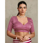 Load image into Gallery viewer, Women's Satin Crepe Printed Saree With Unstitched Blouse 5.5Mtr (Maroon)