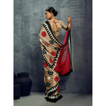 Load image into Gallery viewer, Women's Satin Crepe Printed Saree With Unstitched Blouse 5.5Mtr (Multicolor)