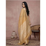 Load image into Gallery viewer, Women's Cotton Printed Saree With Unstitched Blouse 5.5Mtr (Golden)